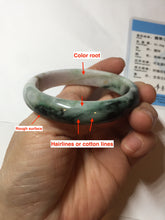 Load image into Gallery viewer, 53.2mm certificated Type A 100% Natural sunny green/brown/purple/black(FU LU SHOU, 福禄寿) Jadeite Jade bangle BG237-3302