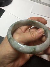 Load image into Gallery viewer, 59mm Certified Type A 100% Natural green gray Jadeite Jade bangle BN17-7070