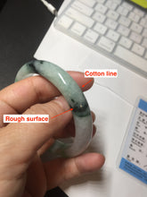 Load image into Gallery viewer, 56.9mm 100% natural Type A sunny green white purple jadeite jade bangle BN6-8241