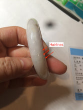 Load image into Gallery viewer, 57.8mm certified  100% natural sunny green/white jadeite jade bangle BF42-1471