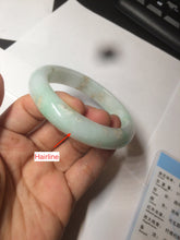 Load image into Gallery viewer, 55.8mm certified 100% natural Type A sunny green/white/brown jadeite jade bangle Y137-3334