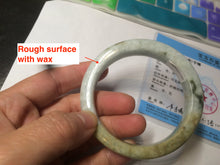 Load image into Gallery viewer, 54.5mm certified Type A 100% Natural light green/brown square Jadeite Jade bangle R103-1760