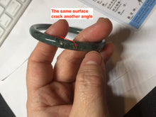 Load image into Gallery viewer, 55mm Certified Type A 100% Natural light green/blue slim round cut Guatemala Jadeite bangle BS62-4636