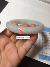 Load image into Gallery viewer, 56.8mm Certified Type A 100% Natural sunny green/white Jadeite Jade bangle BP50-3874