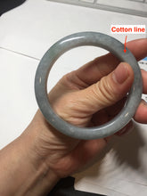 Load image into Gallery viewer, 56.6mm 100% natural Type A icy dark green/gray/black(WuJi) jadeite jade bangle AY92-1257