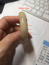 Load image into Gallery viewer, 51mm certified 100% natural Type A icy watery light green yellow white oval jadeite jade bangle PC19-6672