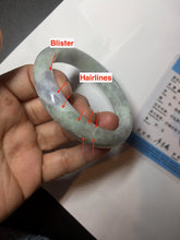 Load image into Gallery viewer, 58.5mm Certified Type A 100% Natural white/light purple/green Jadeite Jade bangle BF121-1927