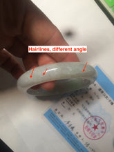 Load image into Gallery viewer, 54.9mm certified natural Type A green/yellow/white jadeite jade bangle A107-5051