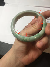 Load image into Gallery viewer, 56.5mm certified Type A 100% Natural sunny green/white Jadeite Jade bangle BS34-4429