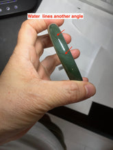 Load image into Gallery viewer, 56.3mm certified 100% Natural dark green black (碧玉) nephrite Jade bangle HT104-1584