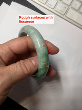 Load image into Gallery viewer, 55.8mm certified type A 100% Natural sunny green gray jadeite jade bangle BS31-4416