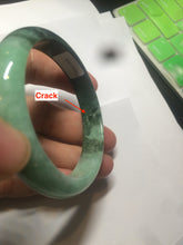 Load image into Gallery viewer, 52.6mm certified 100% natural Type A apple green/dark green jadeite jade bangle H116-2848