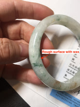 Load image into Gallery viewer, 57.7mm certified Type A 100% Natural light green/red/white Jadeite Jade bangle BP17-8109