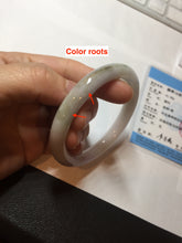 Load image into Gallery viewer, 54mm Certified type A 100% Natural light green purple round cut Jadeite bangle PC102-4955