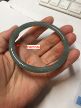 Load image into Gallery viewer, 59mm Certified Type A 100% Natural light green/blue/brown slim round cut Guatemala Jadeite bangle BS56-4639