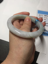 Load image into Gallery viewer, 56.5mm certified 100% natural type A white/light green white purple jadeite jade bangle AH104-0524