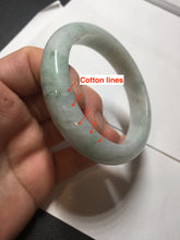 Load image into Gallery viewer, 54.6mm 100% natural sunny green/white/purple jadeite jade bangle BN43