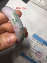 Load image into Gallery viewer, 50mm certified 100% natural Type A brown green/purple oval jadeite jade bangle PB161-1095