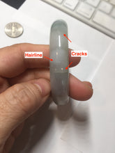 Load image into Gallery viewer, 50.5mm certified 100% natural Type A light green/purple oval jadeite jade bangle PB191