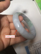 Load image into Gallery viewer, 52.8mm Certificated light green, white, purple, brown jadeite jade bangle K129-0614