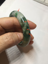 Load image into Gallery viewer, 50.4mm Certified 100% natural Type A sunny green dark green/gray/black oval jadeite jade bangle PD133-6294
