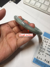 Load image into Gallery viewer, 55.5mm certified 100% natural Type A light green round cut jadeite jade bangle BS104-2525
