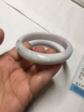Load image into Gallery viewer, 54.8mm certified 100% natural Type A dark green/purple/white with green floating flowers jadeite jade bangle PB232-2827