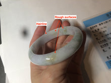 Load image into Gallery viewer, 57mm Certified Type A 100% Natural light yellow/purple/green(FU LU SHOU) Jadeite Jade bangle BK20-0756