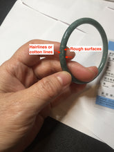 Load image into Gallery viewer, 53.2mm Certified Type A 100% Natural light green/blue slim round cut Guatemala Jadeite bangle BS61-4632
