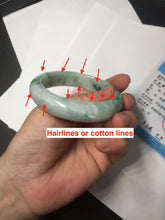 Load image into Gallery viewer, 53.7mm Certified 100% natural Type A sunny green purple jadeite jade bangle BQ33-4150
