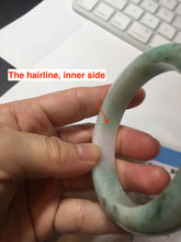 Load image into Gallery viewer, 57mm certified 100% natural type A sunny green/purple/brown jadeite jade bangle BN99-7710