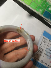 Load image into Gallery viewer, 53.6mm 100% natural Type A light green/purple/yellow/white (FU LU SHOU, 福禄寿) jadeite jade bangle AZ83-1647