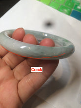 Load image into Gallery viewer, 56.5mm Certified 100% natural Type A light green round cut jadeite jade bangle R91-4067
