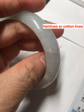Load image into Gallery viewer, 59.5mm Certified Type A 100% Natural icy watery light green blue Jadeite Jade bangle BN68-2596