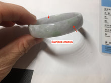 Load image into Gallery viewer, 51.2mm Certified Type A 100% Natural light green purple jadeite jade bangle AA100-9100