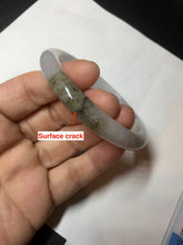 Load image into Gallery viewer, 57.3mm Certified Type A 100% Natural icy watery white purple black brown Jadeite Jade bangle BL74-7052