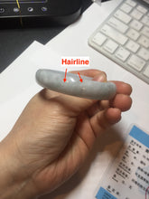 Load image into Gallery viewer, 52.5mm Certified Type A 100% Natural light green white purple Jadeite bangle AU1-3836