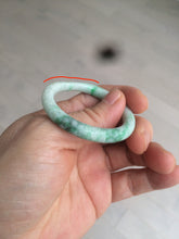 Load image into Gallery viewer, 35-38mm Type A 100% Natural sunny green/white Jadeite Jade kids bangle /scarf button group BF100