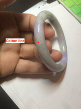Load image into Gallery viewer, 54.3mm Certified 100% natural Type A green/brown/purple round cut jadeite jade bangle AZ26-5218