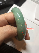 Load image into Gallery viewer, 54.9mm certified natural Type A apple green red jadeite jade bangle BN10-7078