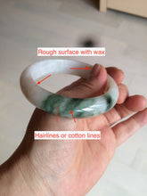 Load image into Gallery viewer, 57.7mm certified 100% natural type A watery green/white/purple jadeite jade bangle BF43-1475