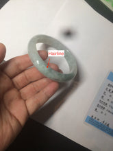 Load image into Gallery viewer, 57mm Certified 100% natural Type A light green/white  jadeite jade bangle BH49-0023