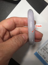 Load image into Gallery viewer, 55mm 100% natural type A light purple white jadeite jade bangle BM101-2838
