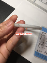Load image into Gallery viewer, 56.5mm 100% natural Type A sunny green white round cut jadeite jade bangle BL98-4669