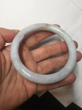 Load image into Gallery viewer, 59.5mm certified 100% natural light green/white/purple round cut jadeite jade bangle BS38-(5572)