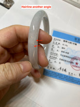 Load image into Gallery viewer, 56.5mm Certified Type A 100% Natural light green/purple/white round cut Jadeite bangle PD104-4907