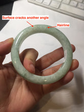 Load image into Gallery viewer, 57mm Certified Type A 100% Natural light green jadeite Jade bangle PA132-(6557)