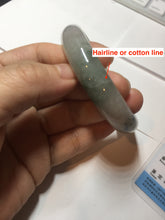 Load image into Gallery viewer, 54.5mm Certified 100% natural Type A light purple with green floating flowers jadeite jade bangle BN14-7084