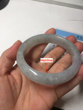 Load image into Gallery viewer, 56mm Certified Type A 100% Natural icy watery light green purple jadeite Jade bangle BK124-3398