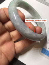 Load image into Gallery viewer, 59mm Certified Type A 100% Natural sunny green purple Jadeite Jade bangle BP39-1184